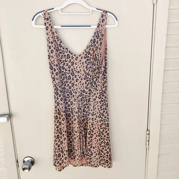 Reformation Anchorage Leopard Mini Wrap Dress Animal Print Lightweight Aline - Picture 9 of 9